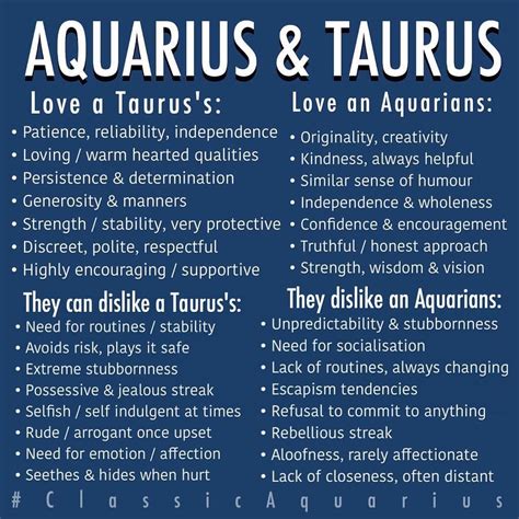 aquarius and taurus dating